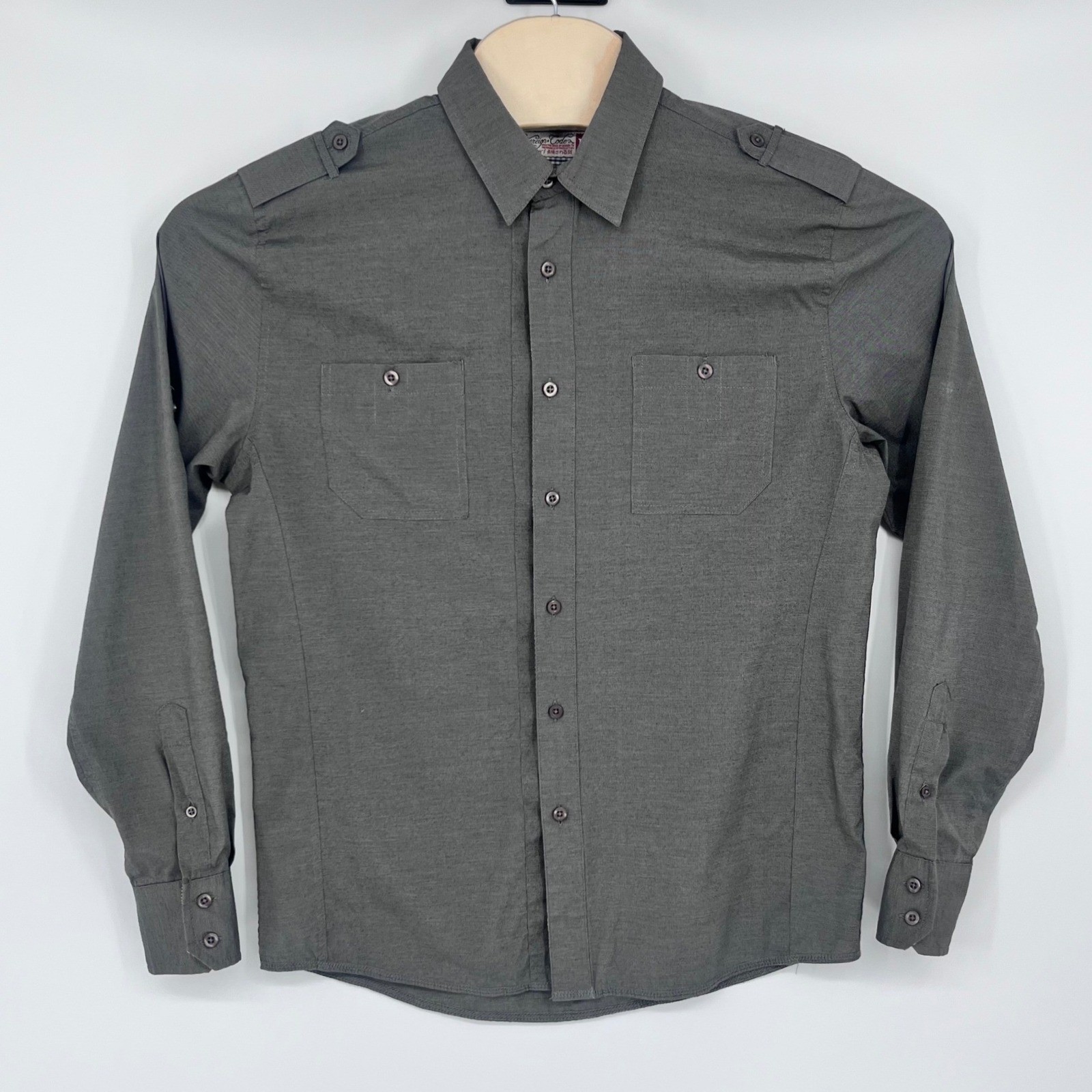 Sovereign Code Button Down Shirt Mens Medium Char… - image 2