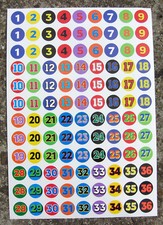 SLOT CAR retro Race Number stickers 13mm diameter fits SCALEXTRIC