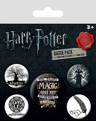 Harry Potter Symbole 5er Pack runde Pin Abzeichen (Py)   - Bild 1 von 1