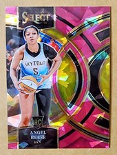2024 Panini WNBA Select Angel Reese Premier Pink Cracked Ice #147 Chicago Sky