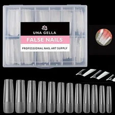  XXL Square False Nails, 216pcs, No C Curve, Straight, Extra B-Matte Straight