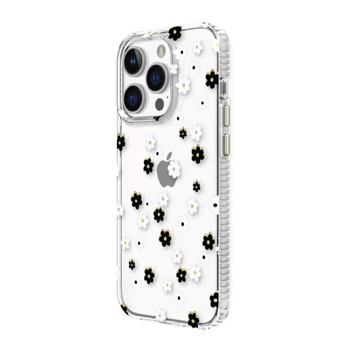 onn. WIBBWF100095591 Black & White Ditsy Floral Phone Case for iPhone 14 Pro - Photo 2 sur 2