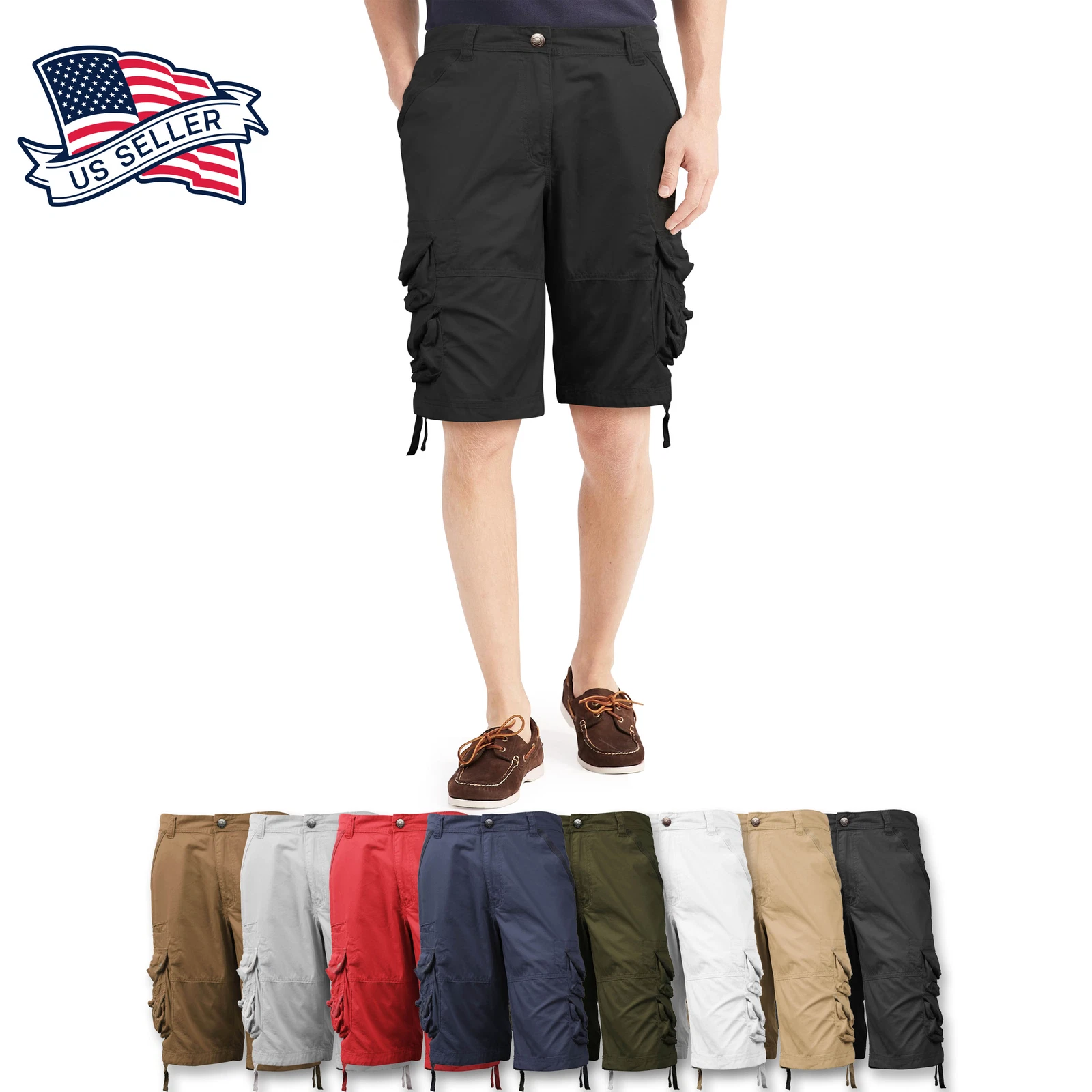 Mens Cargo Shorts Casual Multi Pocket Short Twill Cotton Pants Summer Big Size
Opens in a new window