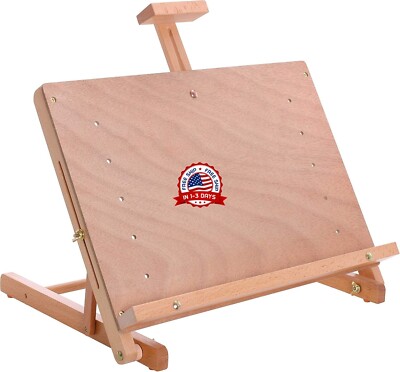 Caballete de exhibición y pintura de madera de haya ajustable resistente US NEW