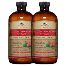 2x Solgar Liquid Calcium Magnesium Citrate Vi...