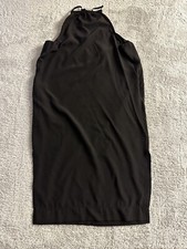 Women's Black Slip Dress Silence Noise Size Medium Pockets Keyhole Back