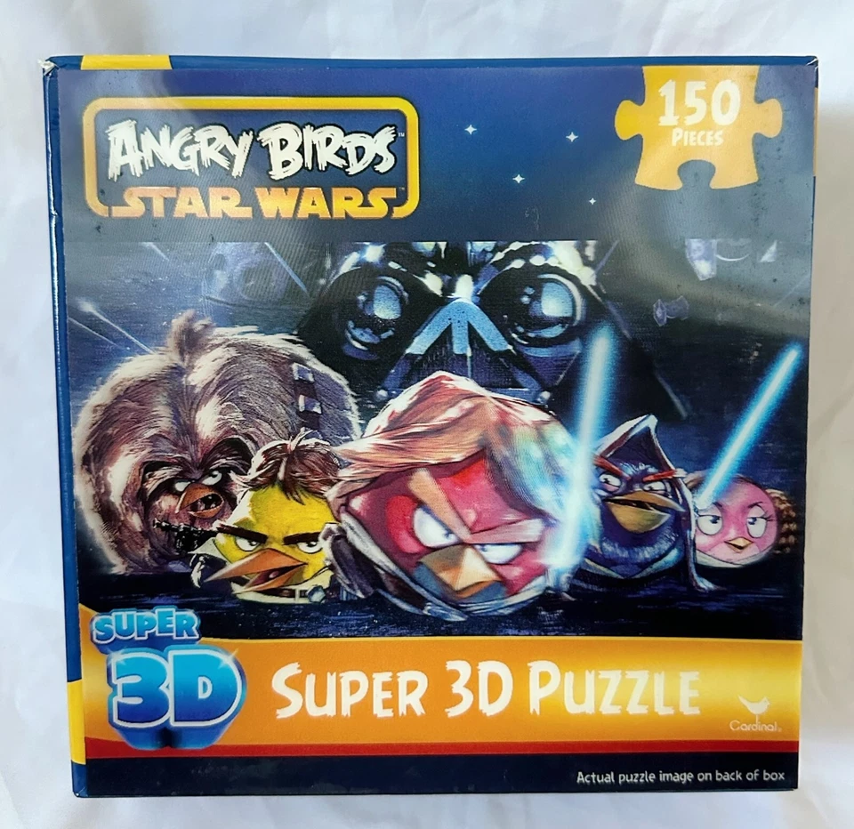 🐤🌌 Rompecabezas Lenticular 3D Angry Birds Star Wars - 150 Piezas Cardenal ✨ NUEVO Sellado Foto 2 de 4