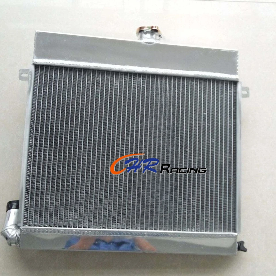 Radiador de aluminio de 3 filas + ventilador para motor BMW E21 320i/E10 2002Tii M10 1971-1983 Foto 3 de 4