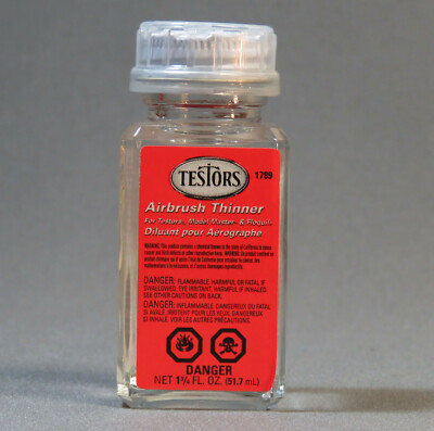 TESTORS 1789 AIRBRUSH THINNER 1 3/4 OZ model paint air brush cleaner TES1789 NEW