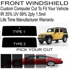 Nano Carbon Window Tint fits Jeep Wrangler JK 2011-2017 2D or 4D Precut Tint