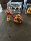 Mini Jewelry Boxes Magnetic Closure w/Mirror Inside Cheetah Print Shoe/Purse  — photo 6
