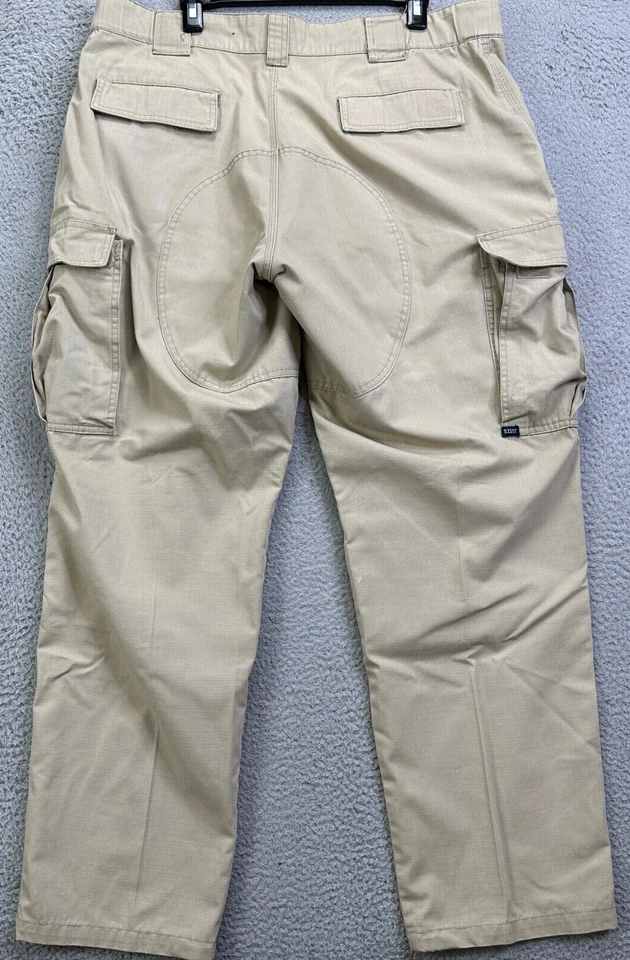 5.11 Tactical Pants Mens XL 39.5-43 Tan Cargo Work Military Ripstop Flat Front - Image 2 of 4