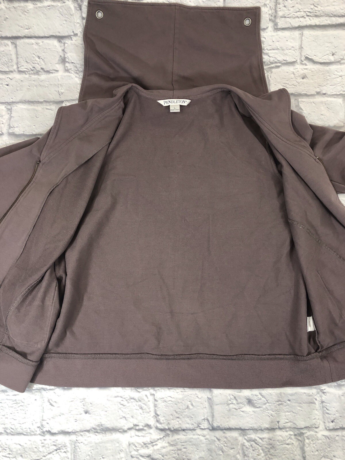 Pendleton Jacket Womens L Full Zip Split Hood V c… - image 5