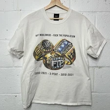 Huf X FTP 3-Peat Rings Tee “White” Men’s Large