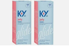 K-Y KY Jelly Personal Lubricant 4oz ( 2 pack ) ___