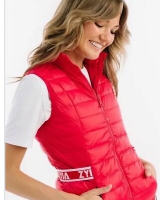 ZYIA Alpine down vest fitted red -M-NWT! $89