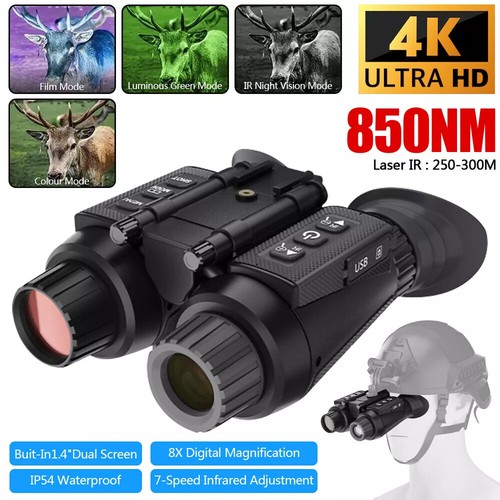 Night Vision Goggles Head Mounted Binoculars 8XZoom Infrared Outdoor Hunting NEW - Picture 31 of 31