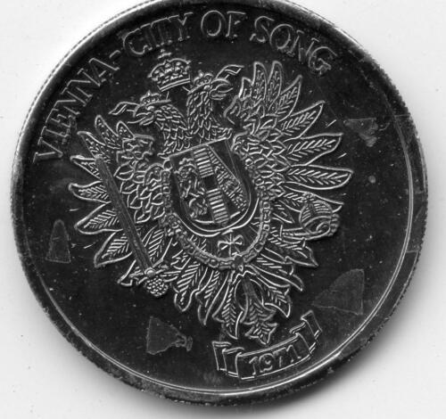 Mardi Gras Doubloon Krewe of Pegasus 1971 Aluminum Green - Picture 2 of 2