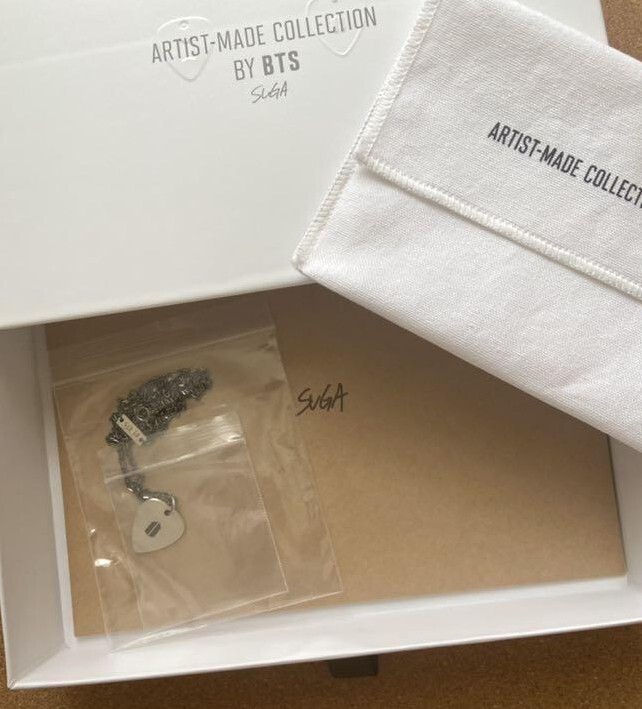 BTS SUGA Guitar Pick Necklace Artist Made Collection Official NEW
