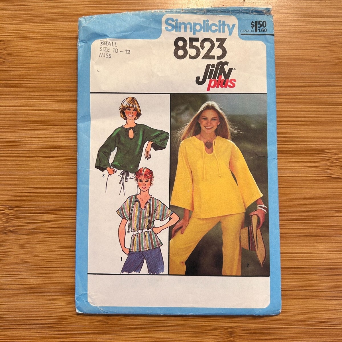Simplicity Vintage Sewing Pattern 8523 - Misses' Jiffy Pullover