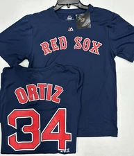 BOSTON RED SOX DAVID ORTIZ SHORT SLEEVE NAVY BLUE T-SHIRT MENS LARGE NEW W TAGS