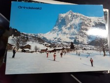 vintage postally used postcard switzerland 1984 grindelwald