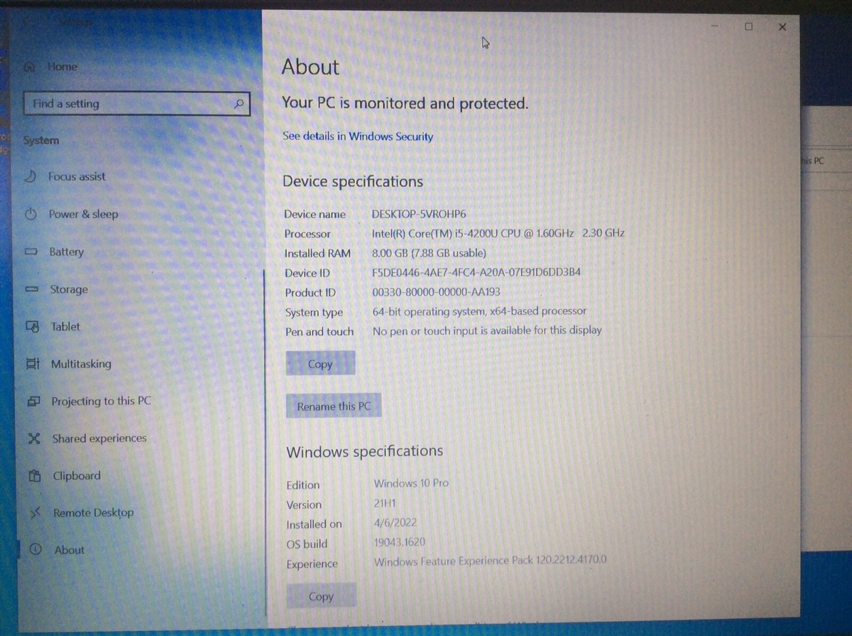 ACER TRAVELMATE P455 INTEL CORE I5-4200U 1.60GHZ 8GB RAM