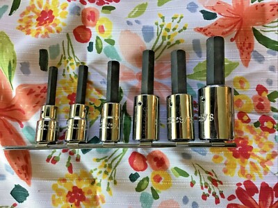 Proto 5441, 1/2  Drive Hex Socket Set 5/16, 3/8, 7/16, 1/2, 9/16, 5/8'' USA