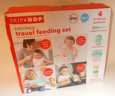 Skip Hop Baby Feeding Snacking Travel Set, 6pc Multicolor NIB