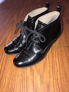 ecco patent leather boots