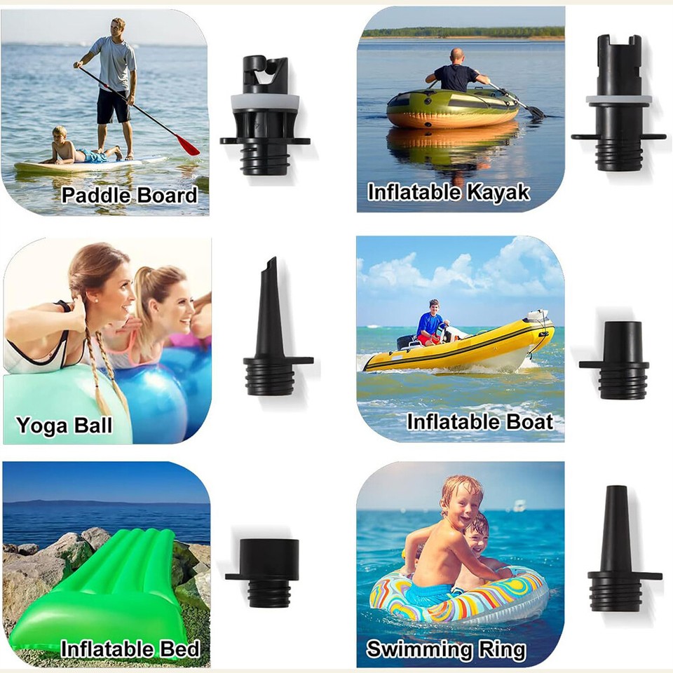 ♥ 6Pcs Valves Adapter AirPump Hoses Connectors Paddle SUP Board Boat