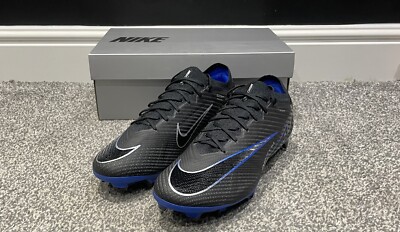 Nike Air Zoom Mercurial Vapor 15 Elite FG UK Größe 11 Schwarz/Blau/Chrom Neu in OVP