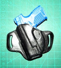 Tagua BH3-691 LH Leather 2 Slot Belt Holster Springfield 3.3" XDS with CTC Laser