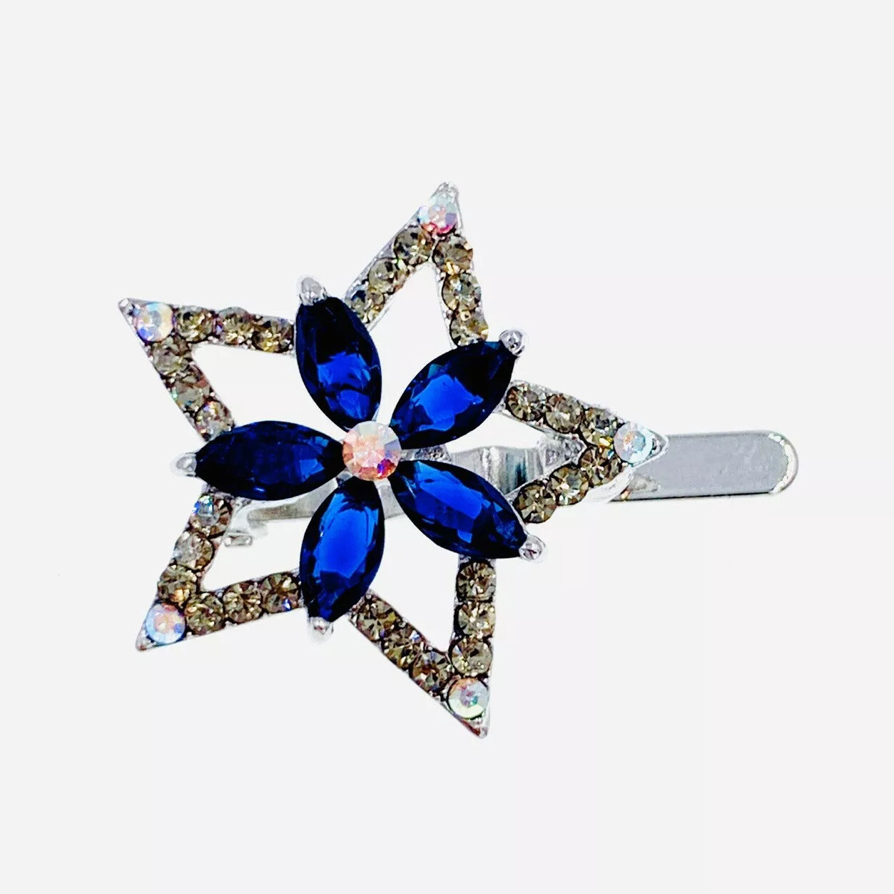 FLOWER Hair Clip Hairpin made with Swarovski Crystal Small