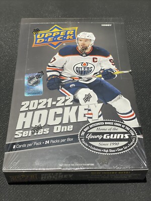 2021-22 UPPER DECK SERIES 1 HOBBY BOX YOUNG GUNS COLE CAUFIELD