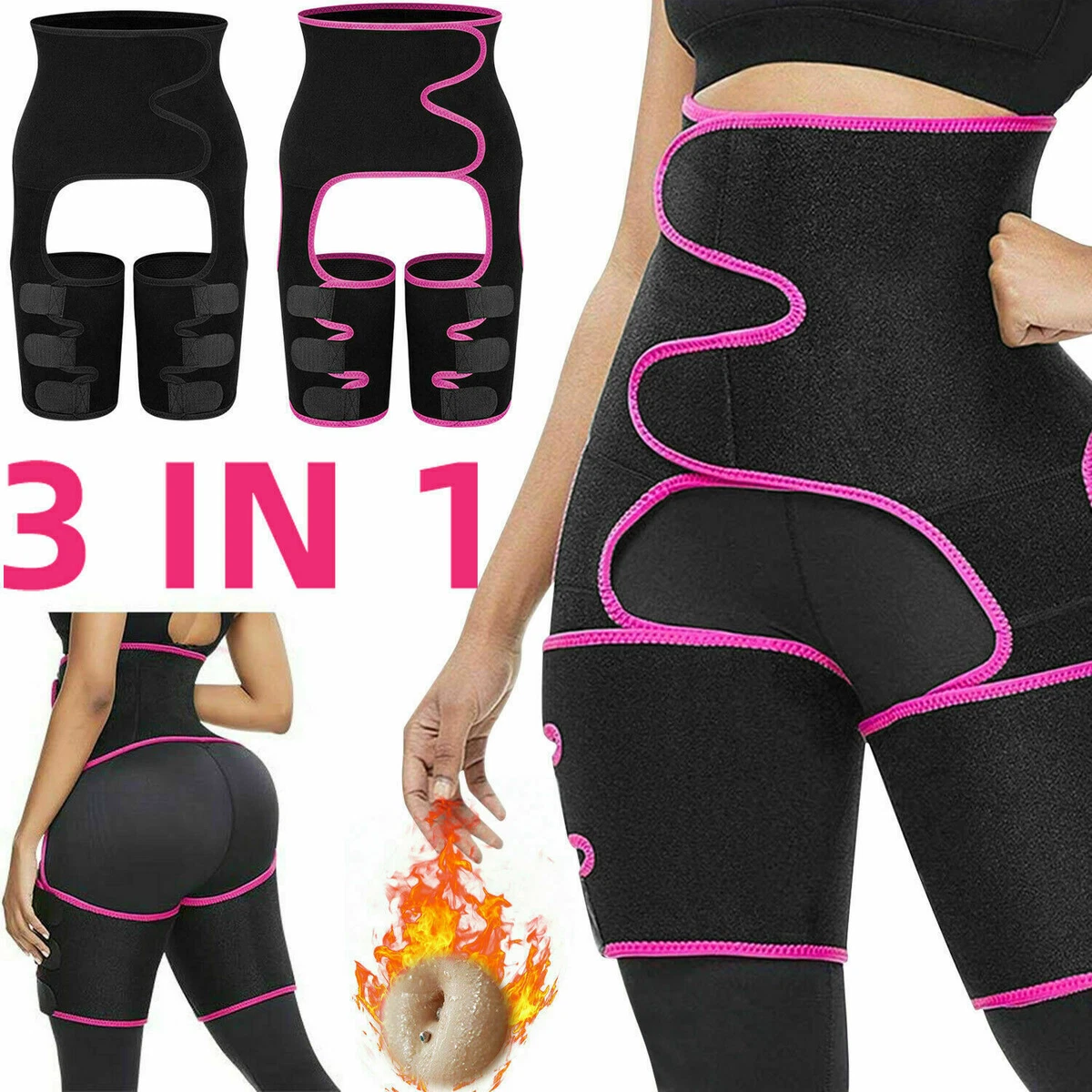 3-in-1 Waist & Thigh Trimmer Butt Lifter High Waist Sports