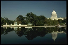 259008 Statue And Reflecting Pool At Capitol A4 Photo Print