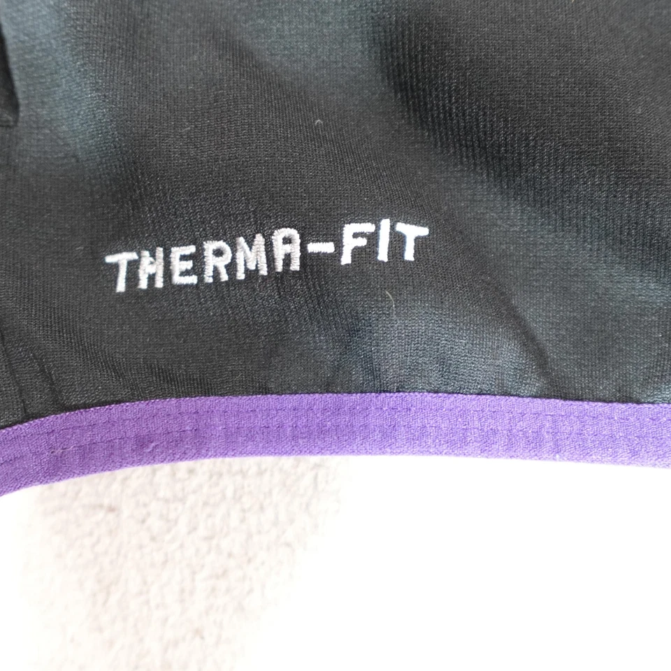 Nike Therma Fit Jacket Mens Medium Black Purple Hooded Full Zip Athletic Sports - Image 2 of 4