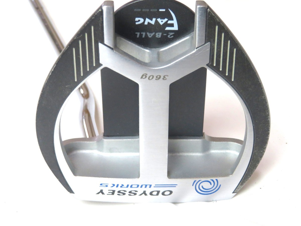 中尺パター　ODYSSEY WORKS 2-BALL FANG 360g ODYSSEY WORKS 2-Ball Fang 360 PUTTER 35INCHES GRIP IS NEW REPLACED