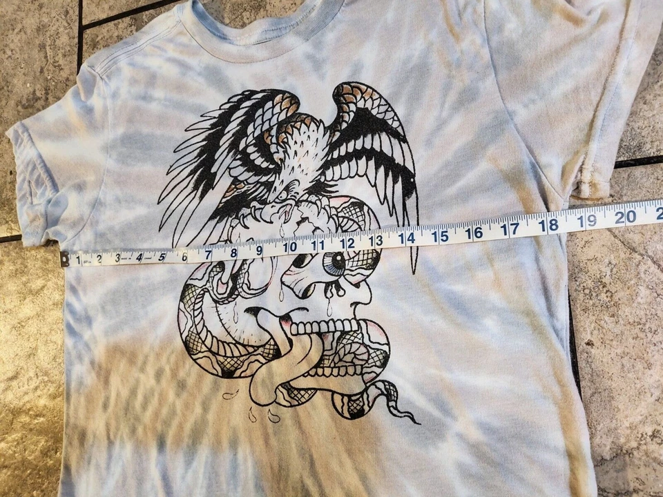 Top corto Ed Hardy para mujer blanco roto calavera de batalla talla mediana envío rápido Foto 3 de 4