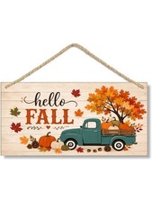 Fall Thanksgiving Front Door Sign Autumn Leaf Outdoor Porch Home Decor
