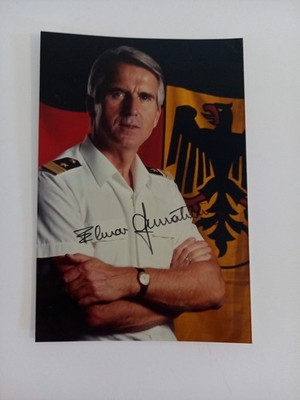 Elmar Schmähling - retired flotilla admiral - original autograph - approx. 13x9cm - Fo