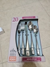 20Pcs Silverware Set for 4 Stainless Steel Flatware set Cutlery Utensil Kitchen
