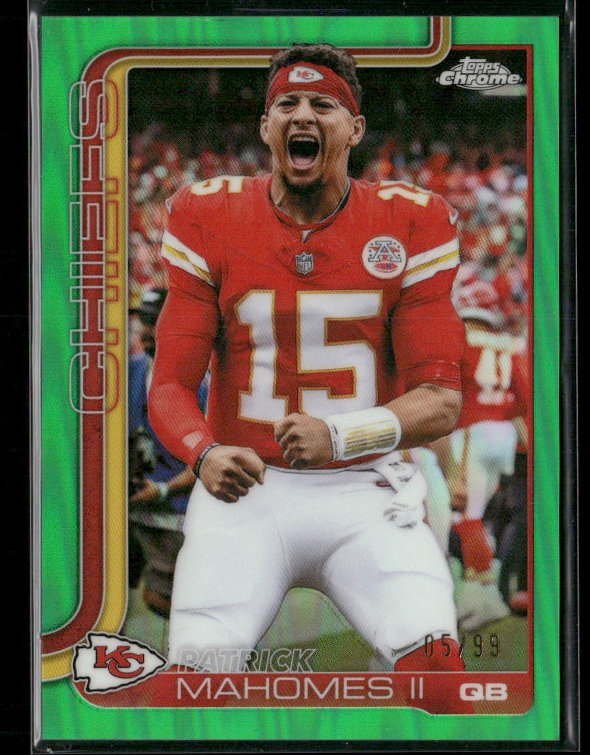 2025 Topps Chrome Patrick Mahomes II Image Variation Green /99 #148