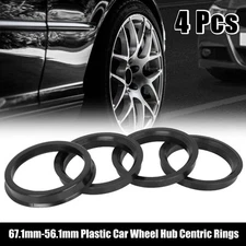 4pcs Plastic 67.1mm to 56.1mm Car Hub Centric Rings Wheel Bore Center Spacer