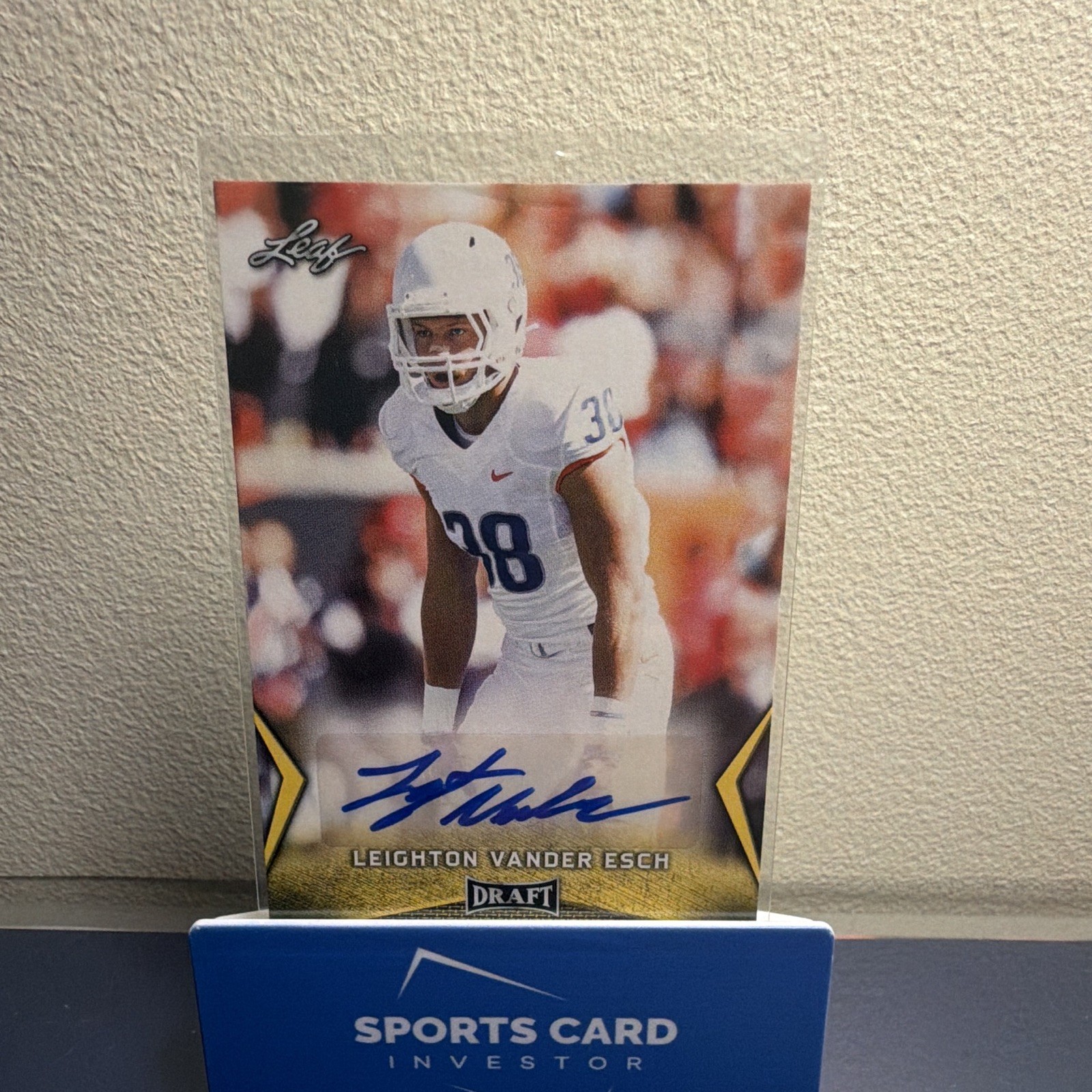 Leighton Vander Esch Leaf Draft Autographs #LVE Base