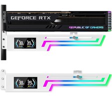 Universal ARGB GPU Support Bracket with CPU GPU Temp Display and LED Lighting