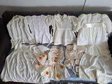 Lot Vintage Baby Clothes 1920s-1950s Cotton Lace Organdy Embroidery Lot