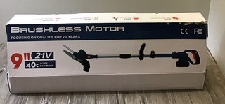 Akku Rasentrimmer mit 2× 4000mAh Akkus 21V Bürstenloser Motor 750W (R7 A1