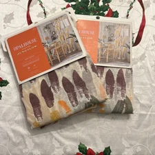 Opalhouse Jungalow Curtain Panel Multicolor 84" x 54" Sheer Burnout New Set Of 2